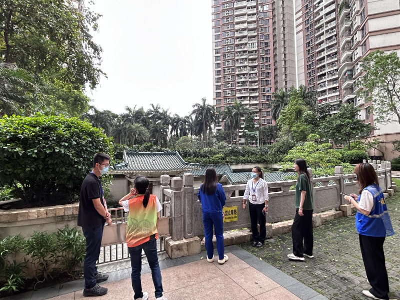 4月29日下午，花地街道聯(lián)合文物所在社區(qū)居委會(huì)對(duì)花地街轄區(qū)內(nèi)的大通煙雨井遺址、小蓬仙館、同盛機(jī)器廠等文物開展文物安全巡查工作D.png